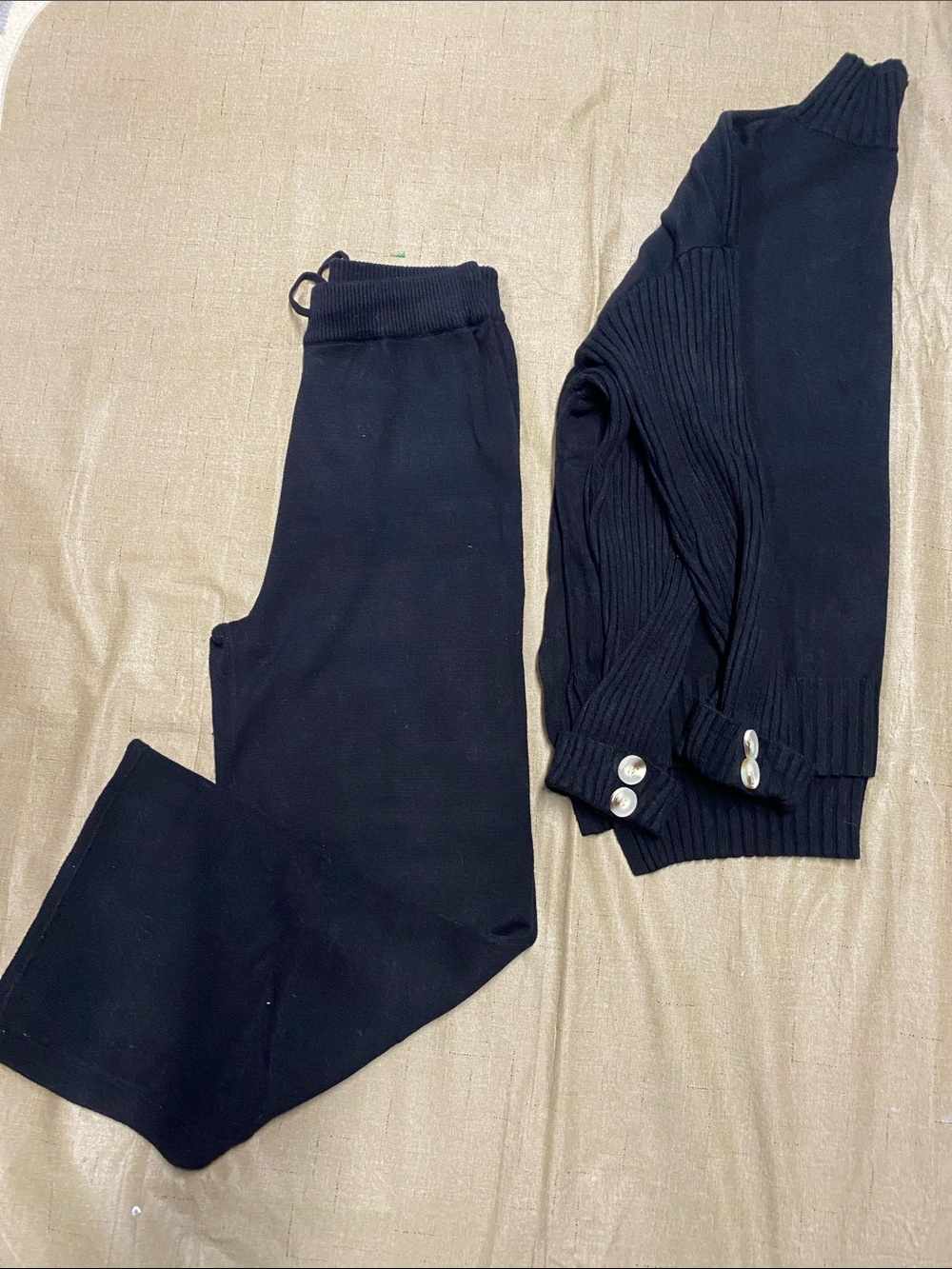 Women’s Black Knit Sweater Set